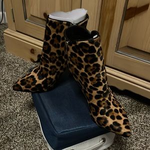 Nine West leopard bootie